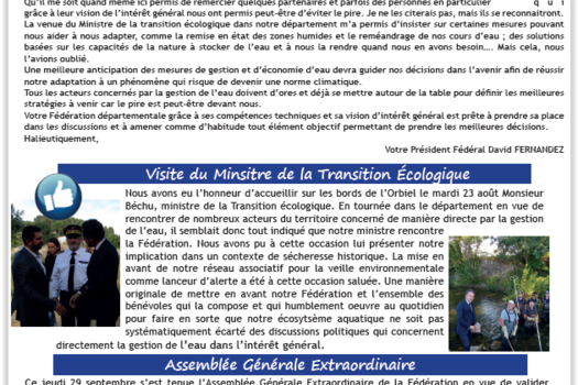 Newsletter Octobre 2022